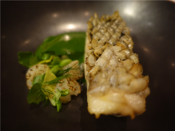 sea bass with crisp scales